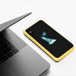 Чехол iPhone XS Max матовый Я слежу за тобой, цвет: 3D-желтый — фото 2