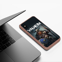 Чехол iPhone XS Max матовый Valheim, цвет: 3D-коричневый — фото 2