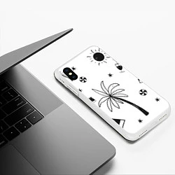 Чехол iPhone XS Max матовый Летние вайбы, цвет: 3D-белый — фото 2
