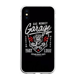 Чехол iPhone XS Max матовый Gas Monkey Garage, цвет: 3D-белый