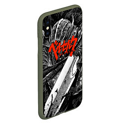 Чехол iPhone XS Max матовый BERSERK БЕРСЕРК, цвет: 3D-темно-зеленый — фото 2