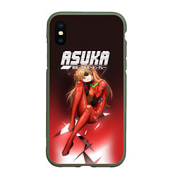 Чехол iPhone XS Max матовый Asuka Eva-02