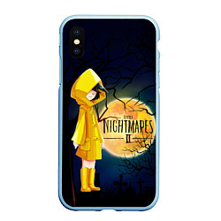 Чехол iPhone XS Max матовый Little Nightmares 2, цвет: 3D-голубой