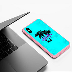 Чехол iPhone XS Max матовый GTA Vice City гавайка, цвет: 3D-баблгам — фото 2