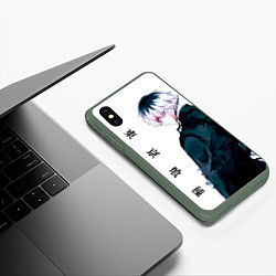 Чехол iPhone XS Max матовый Токийский гуль Tokyo Ghoul, цвет: 3D-темно-зеленый — фото 2