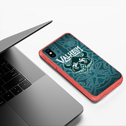 Чехол iPhone XS Max матовый Valheim, цвет: 3D-красный — фото 2