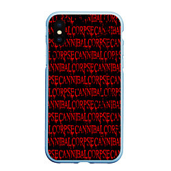 Чехол iPhone XS Max матовый Cannibal Corpse, цвет: 3D-голубой