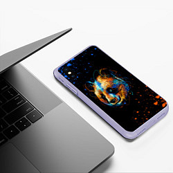 Чехол iPhone XS Max матовый КРАСОЧНАЯ ПАНДА, цвет: 3D-светло-сиреневый — фото 2