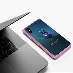 Чехол iPhone XS Max матовый Owl, цвет: 3D-розовый — фото 2