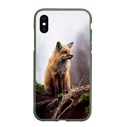 Чехол iPhone XS Max матовый Лиса