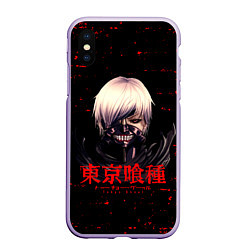 Чехол iPhone XS Max матовый Токийский гуль Tokyo Ghoul, цвет: 3D-светло-сиреневый