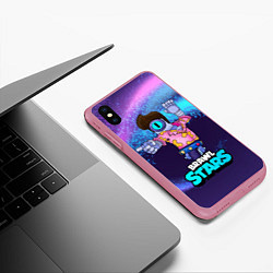 Чехол iPhone XS Max матовый STU СТУ Brawl Stars, цвет: 3D-малиновый — фото 2