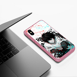 Чехол iPhone XS Max матовый DEATH NOTE ТЕТРАДЬ СМЕРТИ, цвет: 3D-малиновый — фото 2