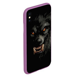 Чехол iPhone XS Max матовый Оборотень Werewolf, цвет: 3D-фиолетовый — фото 2