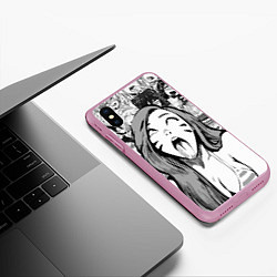 Чехол iPhone XS Max матовый Belle Delphine Ahegao, цвет: 3D-розовый — фото 2