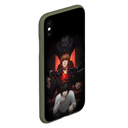 Чехол iPhone XS Max матовый DEATH NOTE ТЕТРАДЬ СМЕРТИ, цвет: 3D-темно-зеленый — фото 2