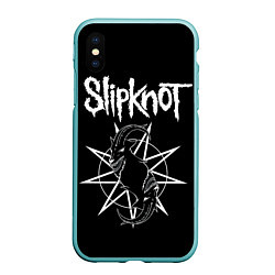 Чехол iPhone XS Max матовый Skipknot Козел, цвет: 3D-мятный