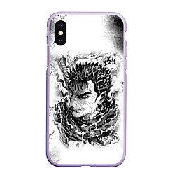 Чехол iPhone XS Max матовый BERSERK БЕРСЕРК, цвет: 3D-светло-сиреневый