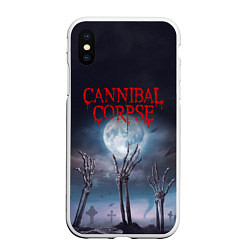 Чехол iPhone XS Max матовый Cannibal Corpse Труп Каннибала Z, цвет: 3D-белый