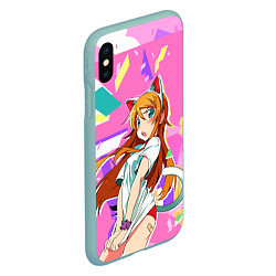 Чехол iPhone XS Max матовый Kirino Kousaka, цвет: 3D-мятный — фото 2