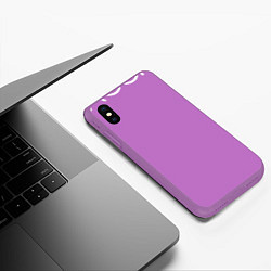 Чехол iPhone XS Max матовый Noize MC, цвет: 3D-фиолетовый — фото 2