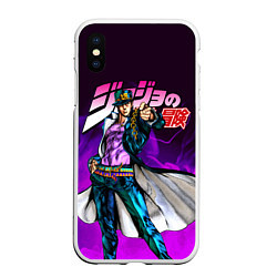 Чехол iPhone XS Max матовый JOJOS BIZARRE ADVENTURE, цвет: 3D-белый