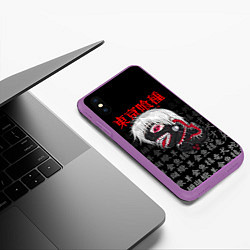 Чехол iPhone XS Max матовый TOKYO GHOUL ТОКИЙСКИЙ ГУЛЬ, цвет: 3D-фиолетовый — фото 2
