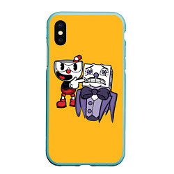 Чехол iPhone XS Max матовый CUPHEAD, цвет: 3D-мятный