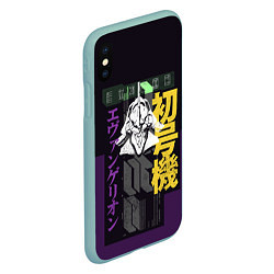 Чехол iPhone XS Max матовый Evangelion EVA 01, цвет: 3D-мятный — фото 2