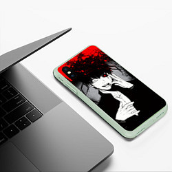 Чехол iPhone XS Max матовый ТОКИЙСКИЙ ГУЛЬ TOKYO GHOUL, цвет: 3D-салатовый — фото 2