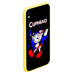 Чехол iPhone XS Max матовый Cuphead, цвет: 3D-желтый — фото 2