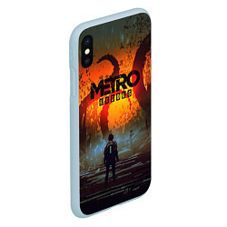 Чехол iPhone XS Max матовый Metro Exodus, цвет: 3D-голубой — фото 2