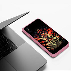 Чехол iPhone XS Max матовый СТАЛЬНОЙ АЛХИМИК, цвет: 3D-малиновый — фото 2