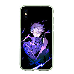 Чехол iPhone XS Max матовый JUJUTSU KAISEN, цвет: 3D-салатовый