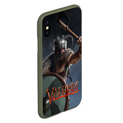 Чехол iPhone XS Max матовый Viking Valheim, цвет: 3D-темно-зеленый — фото 2