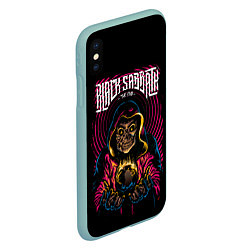 Чехол iPhone XS Max матовый BLACK SABBATH, цвет: 3D-мятный — фото 2