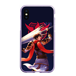 Чехол iPhone XS Max матовый The Kings Avatar Ye Xiu, цвет: 3D-светло-сиреневый