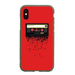 Чехол iPhone XS Max матовый The death of the cassette tape, цвет: 3D-темно-зеленый