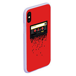 Чехол iPhone XS Max матовый The death of the cassette tape, цвет: 3D-светло-сиреневый — фото 2