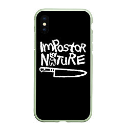 Чехол iPhone XS Max матовый Among Us Naughty by Nature, цвет: 3D-салатовый
