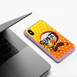 Чехол iPhone XS Max матовый ЗЕНИЦУ ZENITSU, цвет: 3D-сиреневый — фото 2