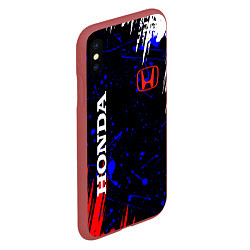 Чехол iPhone XS Max матовый HONDA, цвет: 3D-красный — фото 2