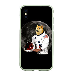 Чехол iPhone XS Max матовый Доги Космонавт