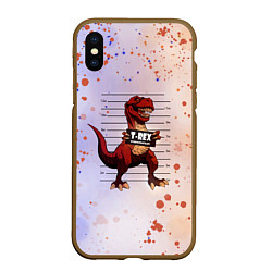Чехол iPhone XS Max матовый Динозавр Преступник Z