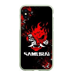 Чехол iPhone XS Max матовый SAMURAI CYBERPUNK 2077