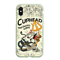Чехол iPhone XS Max матовый Cuphead and Devil