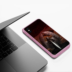 Чехол iPhone XS Max матовый Архангел, цвет: 3D-розовый — фото 2