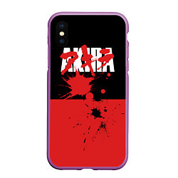 Чехол iPhone XS Max матовый Akira, цвет: 3D-фиолетовый