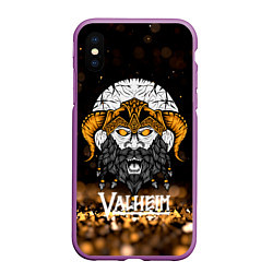 Чехол iPhone XS Max матовый Valheim Viking Gold