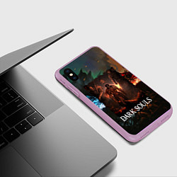 Чехол iPhone XS Max матовый DARKSOULS ТЕМНЫЕ ДУШИ, цвет: 3D-сиреневый — фото 2